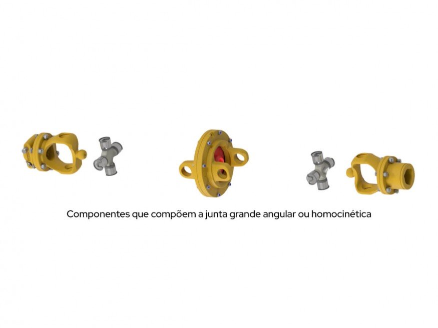 Componentes da junta grande angular ou homocinética