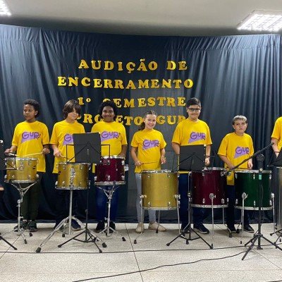 Estudantes do projeto Guri realizam apresentação em Pindorama