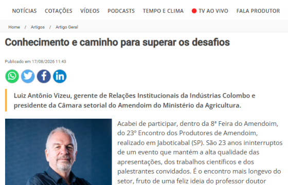 Artigo - Notícias Agrícolas - Portal de Notícias 