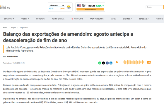 Artigo - Notícias Agrícolas - Portal de Notícias 